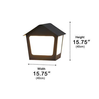 Modern Post Light - Stainless Steel and Acrylic Column Lamp with Solar or Hardwired Power in 7.87 to 15.75 Inch Diameters for Patios
