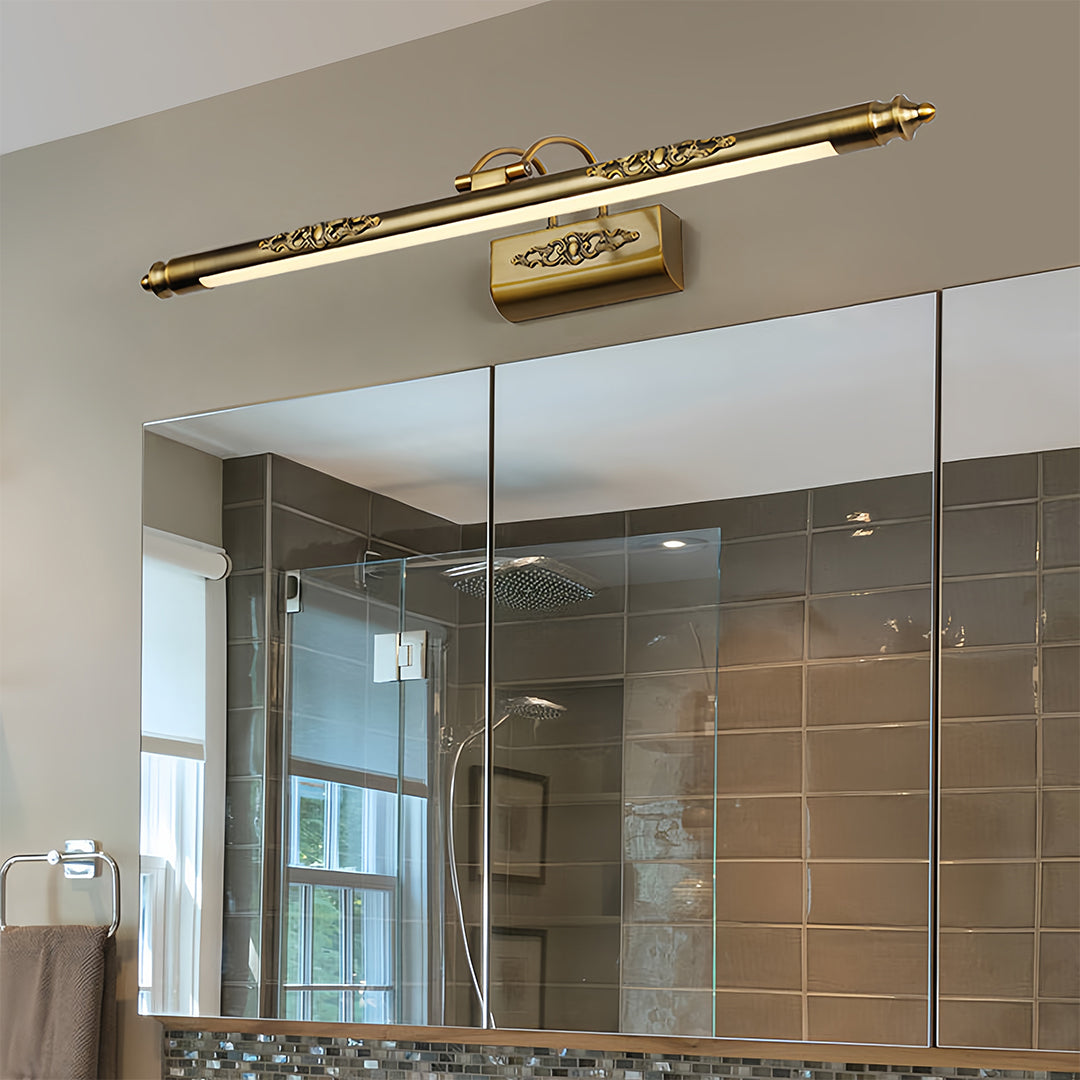 Brass Bathroom Vanity Light Fixtures Retro Antique Acrylic Light
