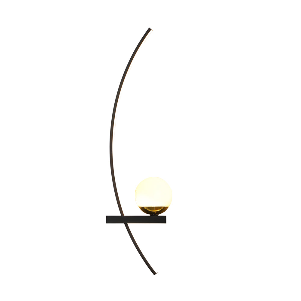 LED Curved Wall Light Modern Elegant Fixture for Home and Living Room