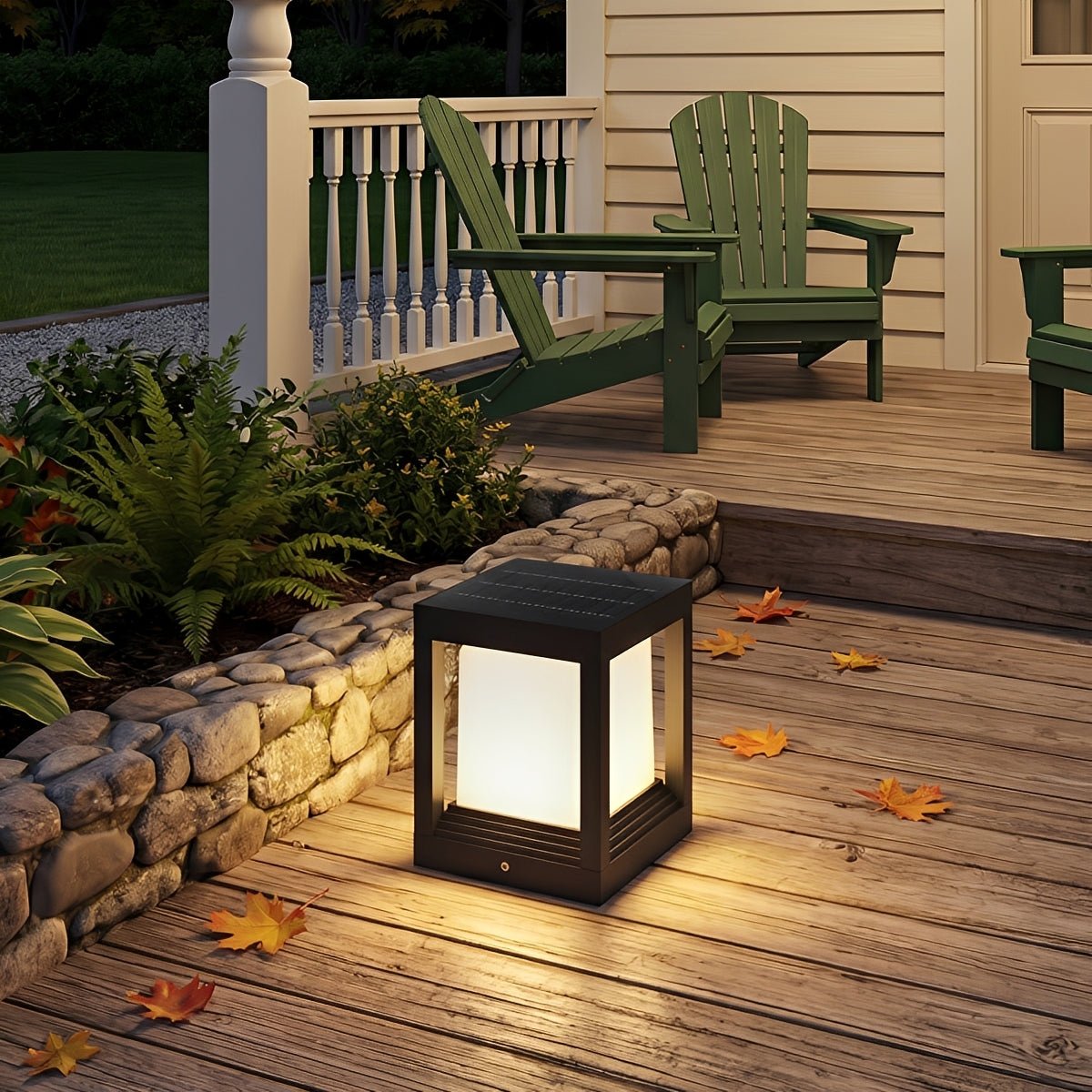 Classic Minimalist Cube Waterproof Fence Outdoor Post Light