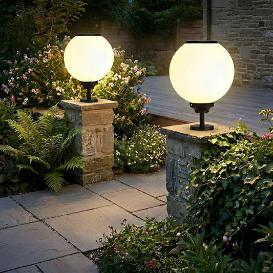 Classic Solar Fence Waterproof Globe LED Fence Post Caps Lights