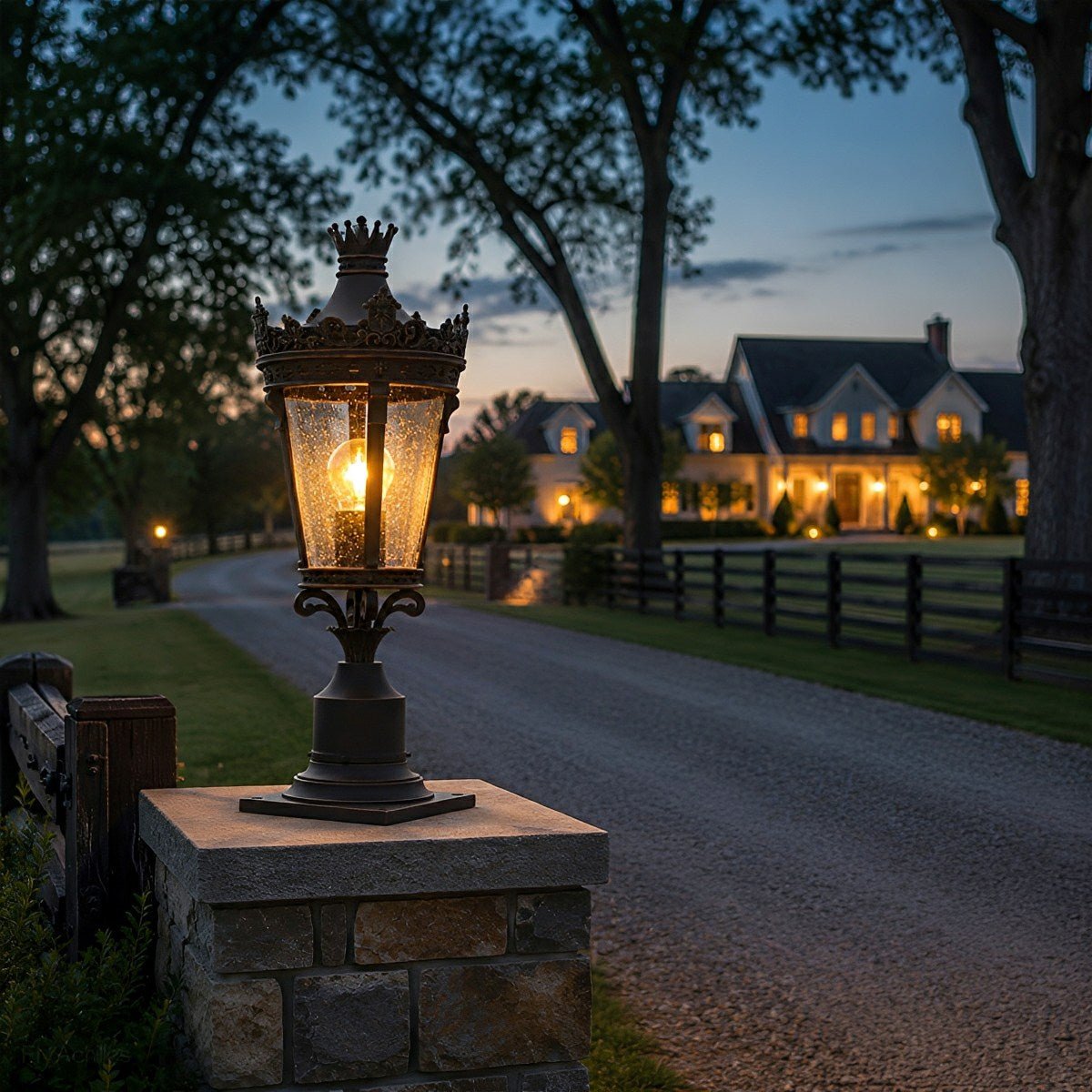 Classic Vintage European Lantern Outdoor Post Light
