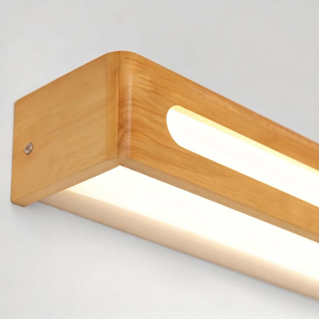 Rectangular Wood Waterproof LED Nordic Wall Lamp Mirror Light Sconces