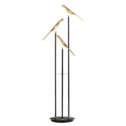Bird Floor Lamp with 3 Heads Contemporary Artistic Accent Lamp