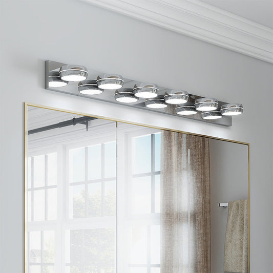 Chrome Bathroom Vanity Light Luxury Minimalist Aluminum Mirror Light