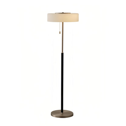 Floor Lamp with LED Drum Shade Elegant Ambient Tall Standing Light