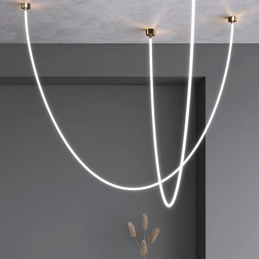 Neon Pendant Light Artistic Soft LED Linear Sceiling lights