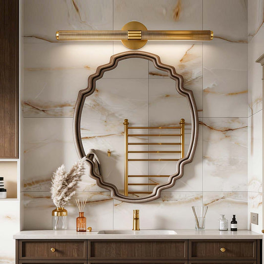 Contemporary Vanity Light Bar Modern Ribbed LED Light