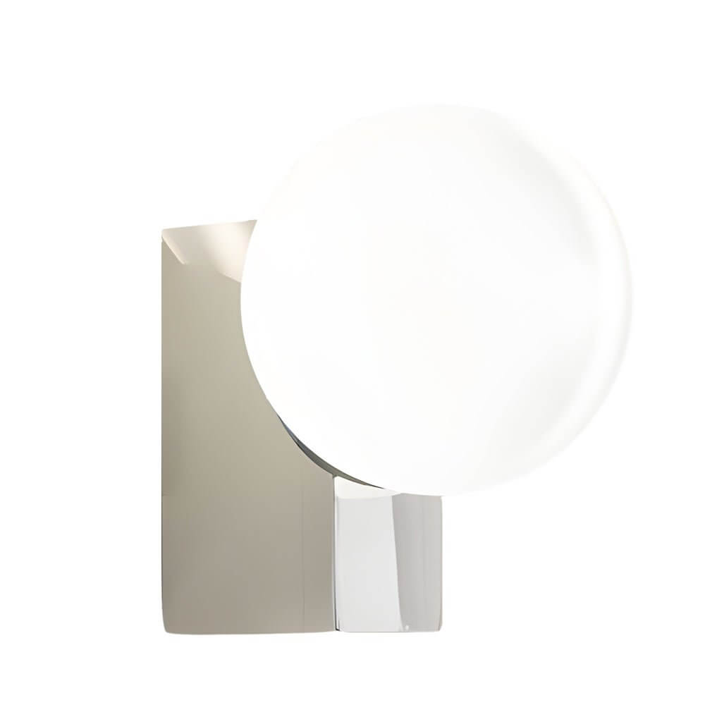 Cream White Glass Ball LED Wall Light with Dimmable Feature