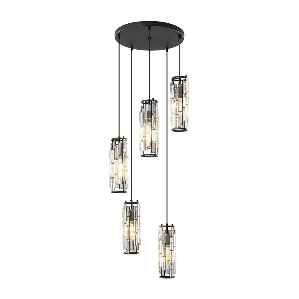 Dimmable Vintage Industrial Crystal Glass Pendant Light Ceiling Light