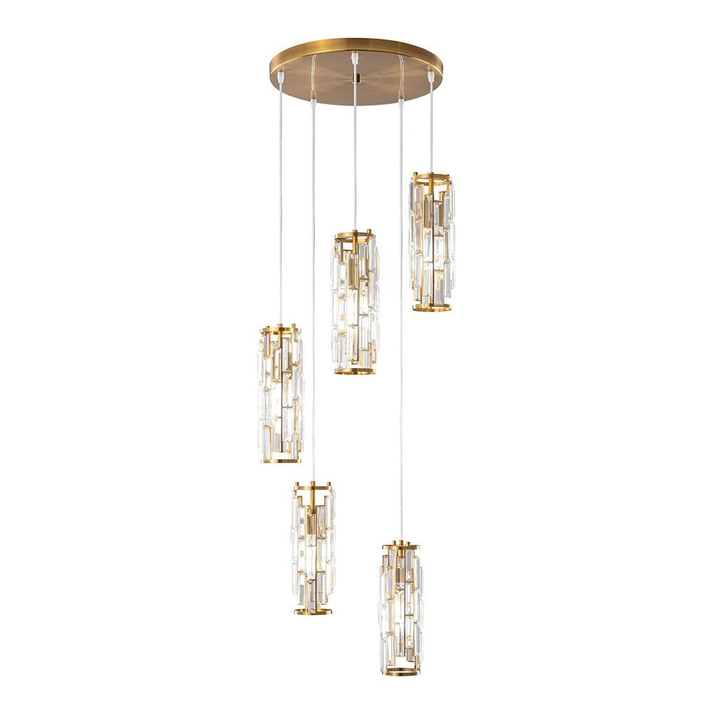 Dimmable Vintage Industrial Crystal Glass Pendant Light Ceiling Light
