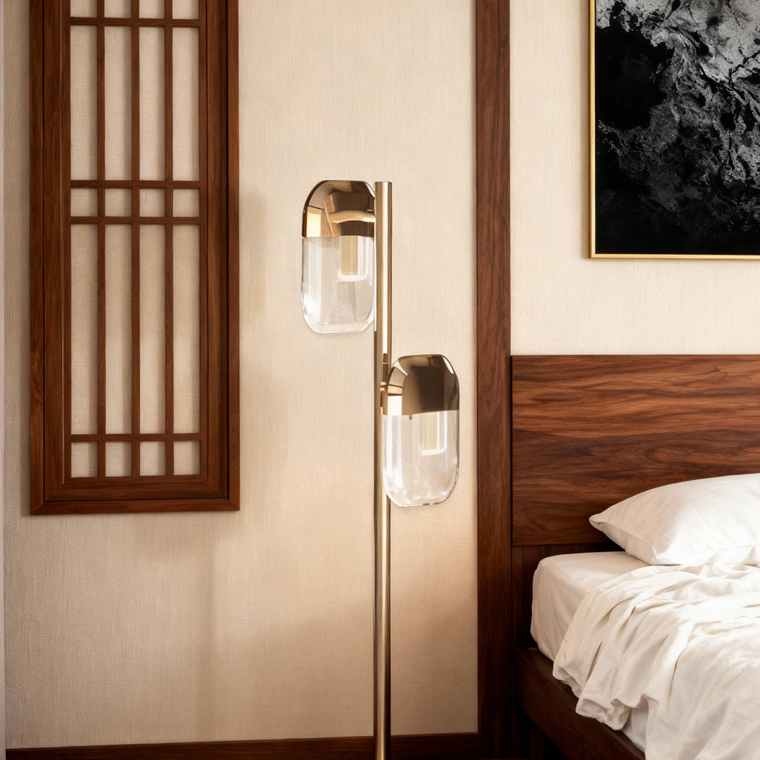 Crystal Lamp Floor Minimalist Modern Metal Aluminum Lamp
