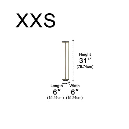 Modern Column Light - Industrial Aluminum and PC Pillar in 31, 59, 79 or 98 Inch Heights, Solar or Hardwired, for Courtyard Pathways
