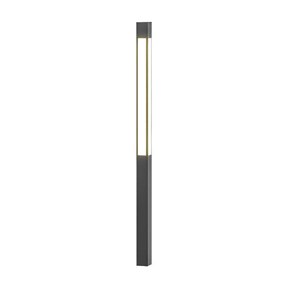 Modern Column Light - Industrial Aluminum and PC Pillar in 31, 59, 79 or 98 Inch Heights, Solar or Hardwired, for Courtyard Pathways