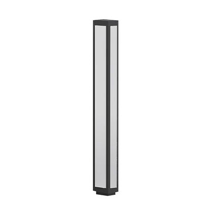 Modern Column Light - Industrial Aluminum and PC Pillar in 31, 59, 79 or 98 Inch Heights, Solar or Hardwired, for Courtyard Pathways