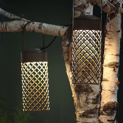 Black Outdoor Pendant Lantern Minimalist Waterproof Portable Light