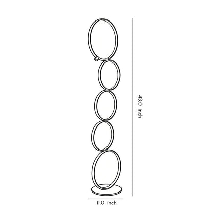 Decorative Floor Lamps Five-Ring Layered Art Floor Lamp