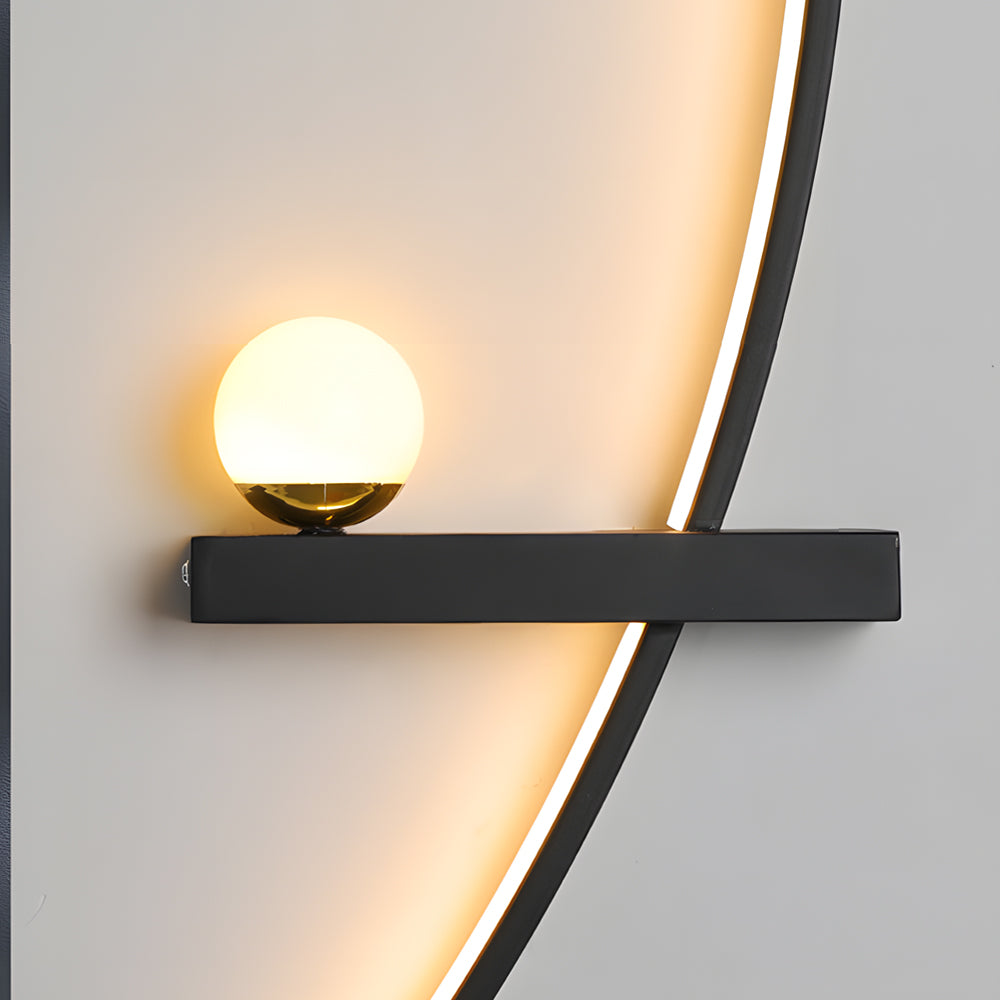 LED Curved Wall Light Modern Elegant Fixture for Home and Living Room