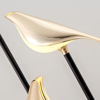 Bird Floor Lamp with 3 Heads Contemporary Artistic Accent Lamp