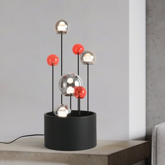 Colored Glass Ball Floor Lamp  Nordic Minimalist