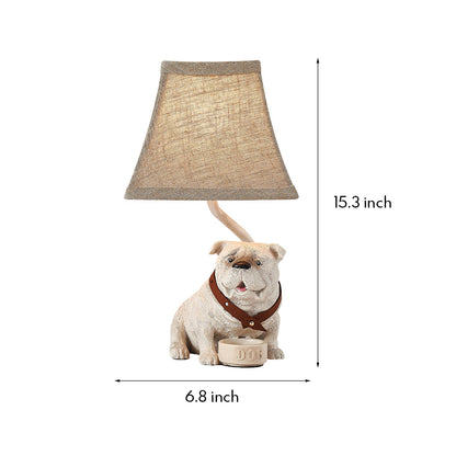 Dog Table Lamps Mid-Century Decorative Elegant White Resin Light