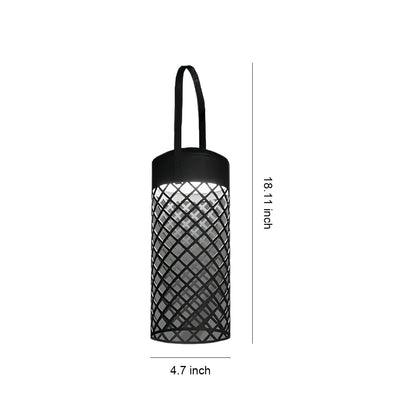 Black Outdoor Pendant Lantern Minimalist Waterproof Portable Light