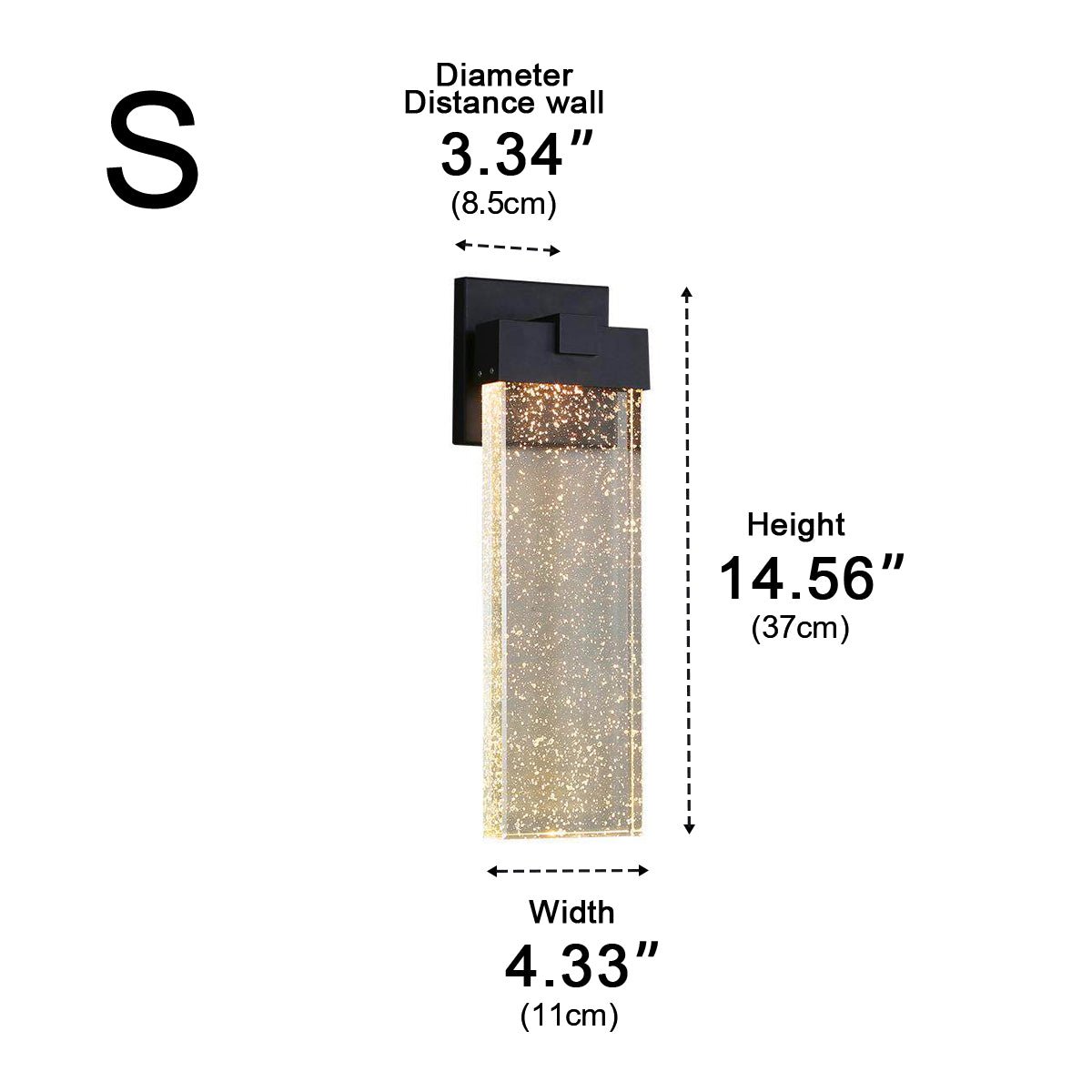 Dimmable Modern Crystal Bubble Waterproof LED Outdoor Wall Light