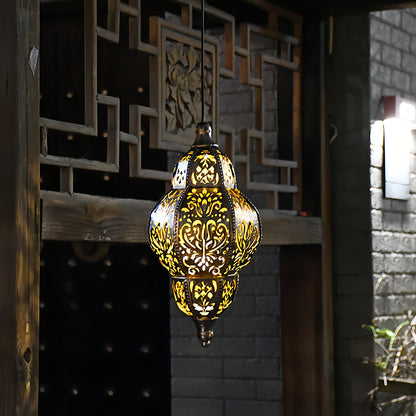 Outdoor Moroccan Lanterns Waterproof Solar Powered Garden Light