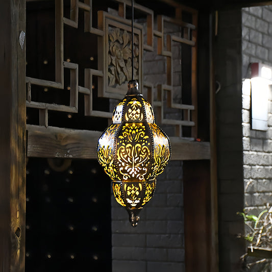 Outdoor Moroccan Lanterns Waterproof Solar Powered Garden Light