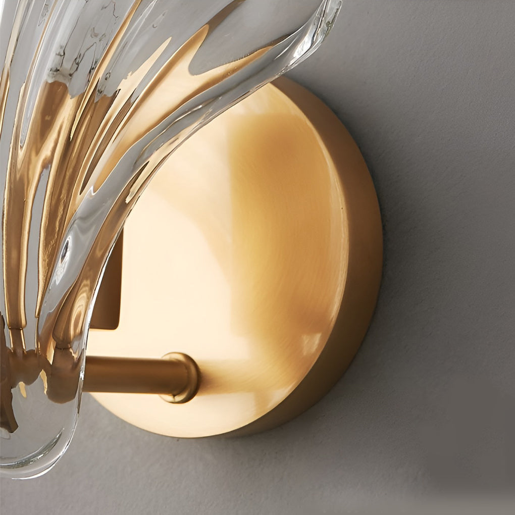 Seashell-Shaped Glass Wall Lamp Elegant Modern LED Decorative Fixture