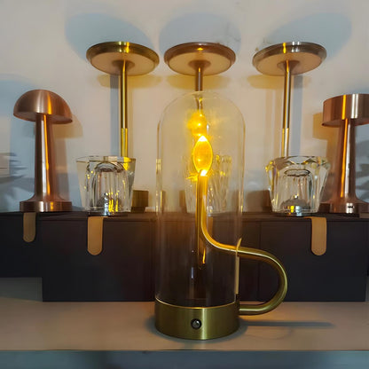 Flame Water Drop Table Lamp with USB Rechargeable