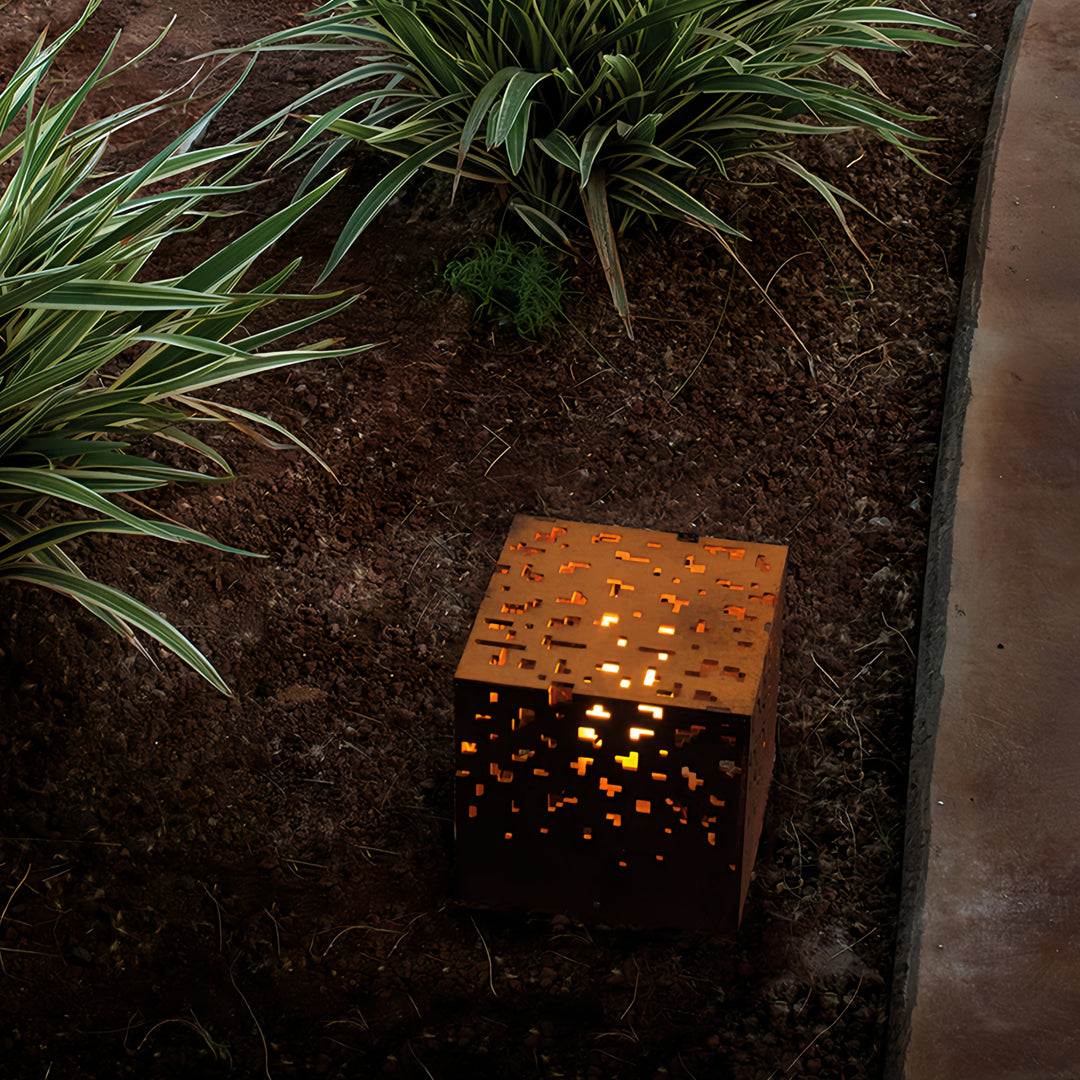 Black Outdoor Lantern Lights Waterproof Decorative Lamp