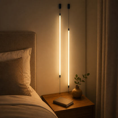 Modern Silicone Floor Lamp - 120 to 180cm Ceiling or Plug Type Standing Light with Warm and Natural White Remote Control Options