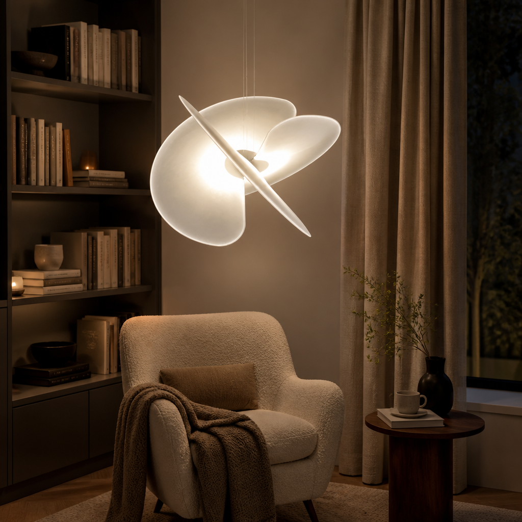 Nordic Silk Pendant Light - Silk Shade from 40cm to 100cm with 3000K Warm, 4000K Natural or 6000K White Light for Dining Table and Bedside