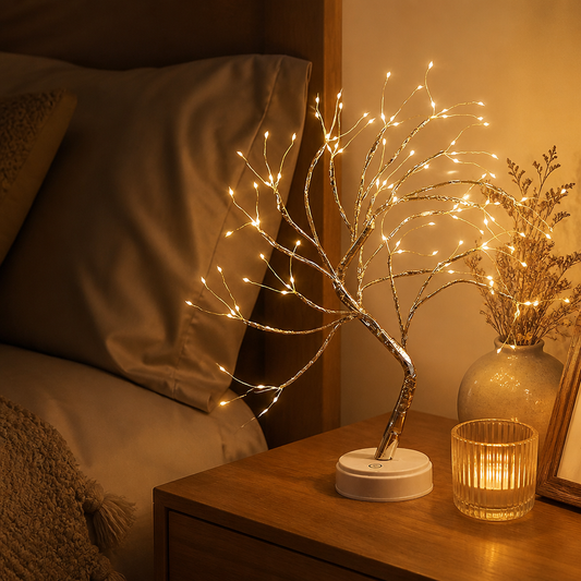 Copper Night Light - Copper Finish Lamp with 36 or 108 LEDs in Warm White, Pink or Colour Change for Nursery, Hallway and Bedside Cabinet