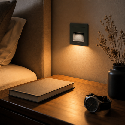 Stair Light - Recessed 5W LED in White, Grey or Black with Warm 3000K or Cold 6000K Output for Staircases, Landings and Corridors