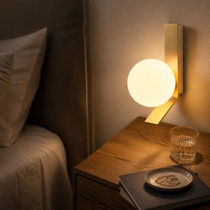 Modern Glass Wall Lamp - Single or Double Headed Sconce with Warm Glare-Free LED Glow for Hallway, Headboard and Staircase Lighting