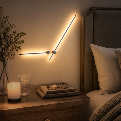 Nordic Minimalist Wall Lamp - 55cm 7W or 100cm 14W Linear LED Sconce in Warm or Cool White for Hallway, Headboard and Stairs