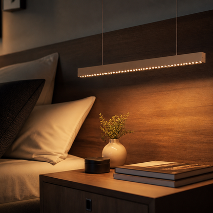 LED Long Strip Linear Pendant - Aluminium Bar Light from 135 to 1200mm and 5W to 45W in Flood, Spot or Combination Beams for Kitchen Island