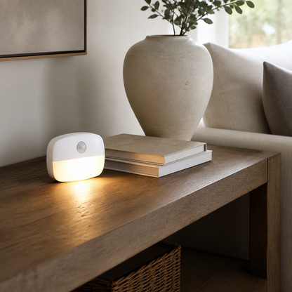 Night Light - Motion Sensor LED in Warm or Cold White with a Soft Glare-Free Glow for a Nursery, Hallway or Bedside Cabinet