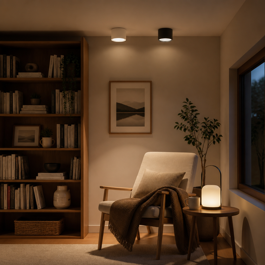 Dimmable Surface Mounted LED Downlight - 5W to 20W Aluminium Ceiling Fitting in Black or White with 3000K, 4000K and 6000K Colour Options