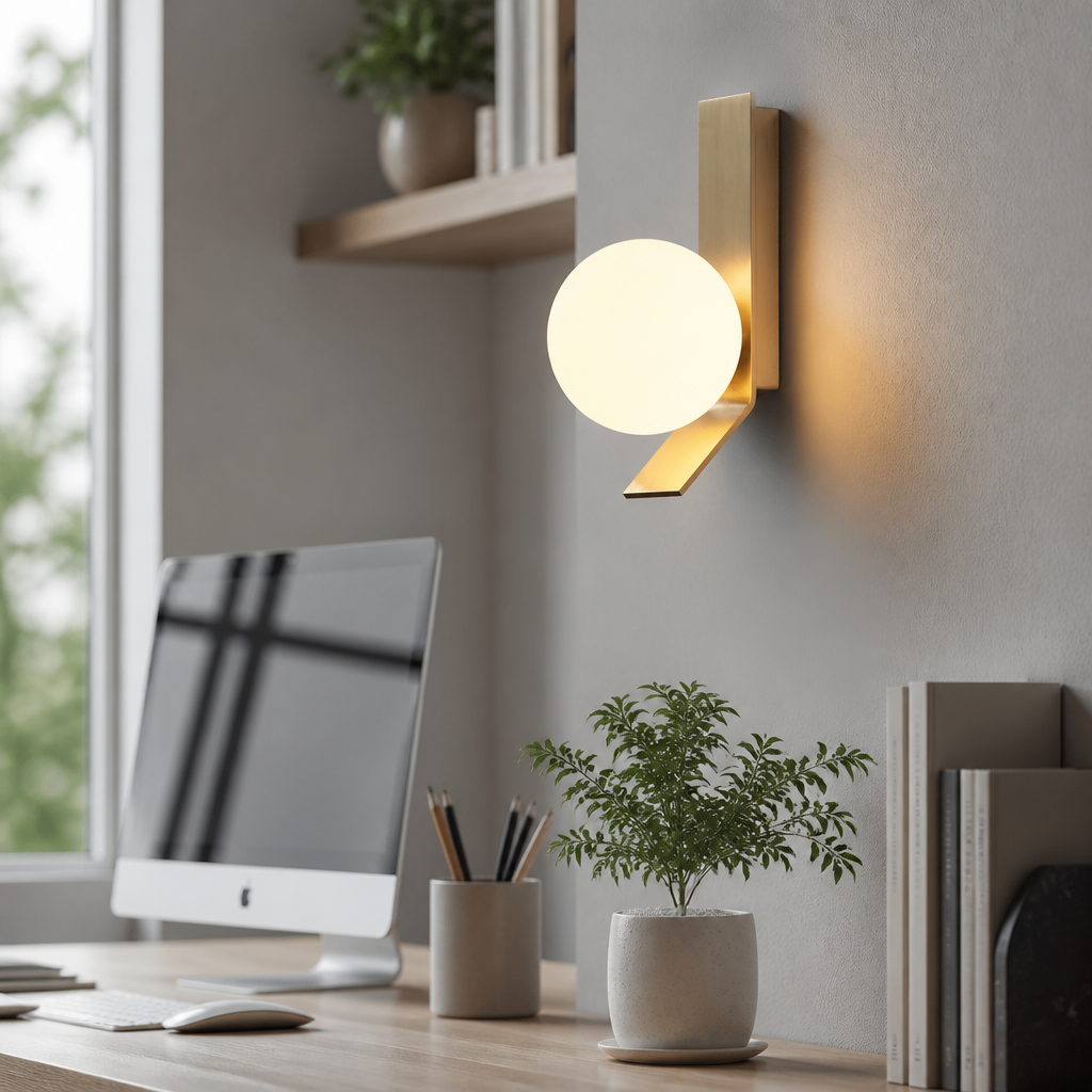 Modern Glass Wall Lamp - Single or Double Headed Sconce with Warm Glare-Free LED Glow for Hallway, Headboard and Staircase Lighting