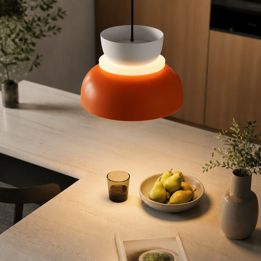 Macaron Modern Pendant Lamp - Small, Medium or Large Shade in Pink, Yellow, Green, Grey or Blue for Dining Table, Kitchen Island and Bedside
