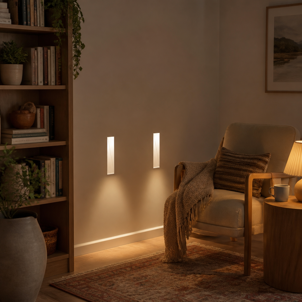 Motion Sensor Recessed Wall Lamp - 3W White Bodied Fitting in 160x80mm or 115x90mm with 3000K, 4000K or 6000K Light Temperatures