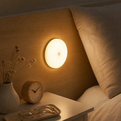 Motion Sensor Rechargeable Night Light - Cord-Free Fitting in Warm White, Plain White or Cold White for Nursery and Hallway Use