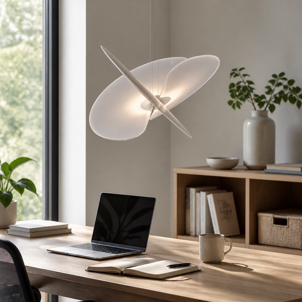 Nordic Silk Pendant Light - Silk Shade from 40cm to 100cm with 3000K Warm, 4000K Natural or 6000K White Light for Dining Table and Bedside