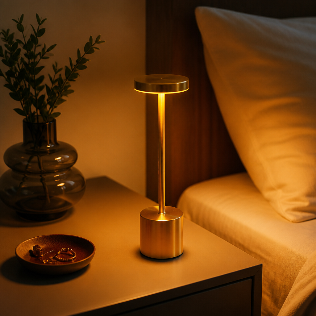 Dimmable Touch Desk Lamp - Warm White LED Study Light in Black or White with Touch Brightness Control for Desk, Study Table and Office