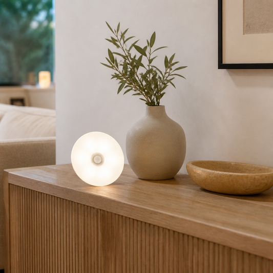 Motion Sensor Rechargeable Night Light - Cordless Warm or White LED with Manual Switch Option in Single to Six Piece Sets
