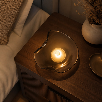 Nordic Modern Wall Lamp - Cognac or Grey Glass Sconce with Warm White 2700K to Cool White 7000K Options for Hallway and Bedhead