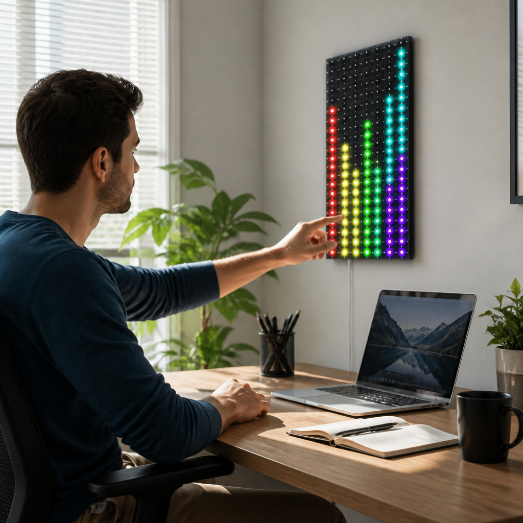 RGB Smart LED Curtain Light - 2 by 2m Backdrop with 400 Dimmable App Controlled LEDs for Windows, Feature Walls and Party Displays